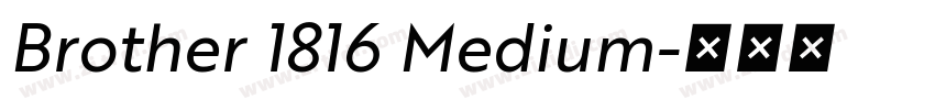 Brother 1816 Medium字体转换